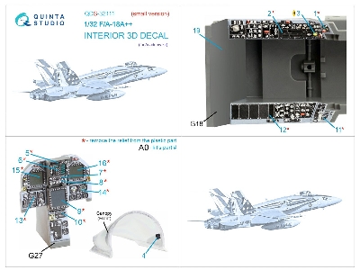 Mcdonnell Douglas F/A-18 A++ - 3d-printed & Coloured Interior Small Version (For Academy Kits) - zdjęcie 5