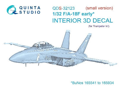 Boeing F/A-18 F Early - 3d-printed & Coloured Interior Small Version (For Trumpeter Kits) - zdjęcie 2