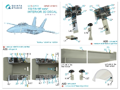 Boeing F/A-18 F Early - 3d-printed & Coloured Interior Small Version (For Trumpeter Kits) - zdjęcie 7