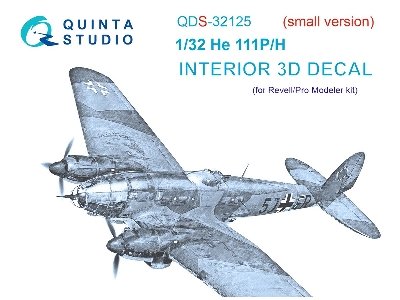 Heinkel He-111 P/H - 3d-printed & Coloured Interior Small Version (For Revell / Promodeler Kits) - zdjęcie 2