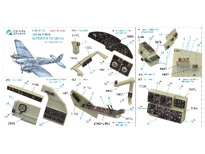 Heinkel He-111 P/H - 3d-printed & Coloured Interior Small Version (For Revell / Promodeler Kits) - zdjęcie 3