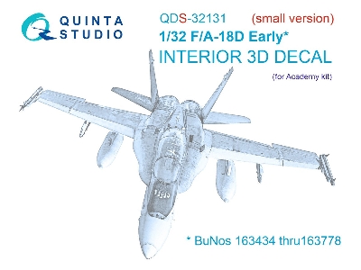 Mcdonnell Douglas F/A-18 D Hornet Early - 3d-printed & Coloured Interior Small Version (For Academy Kits) - zdjęcie 2