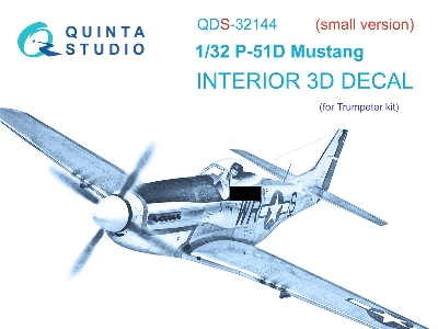 North American P-51 D Mustang - 3d-printed & Coloured Interior Small Version (For Trumpeter Kits) - zdjęcie 2