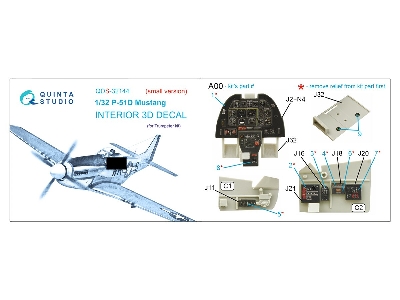 North American P-51 D Mustang - 3d-printed & Coloured Interior Small Version (For Trumpeter Kits) - zdjęcie 8