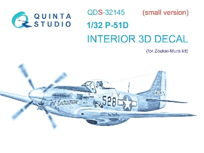 North American P-51 D Mustang - 3d-printed & Coloured Interior Small Version (For Zoukei Mura Kits) - zdjęcie 2