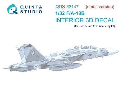 Mcdonnell Douglas F/A-18 B Hornet - 3d-printed & Coloured Interior Small Version (For Academy Kits) - zdjęcie 2