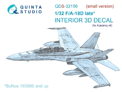 Mcdonnell Douglas F/A-18 D Hornet Late - 3d-printed & Coloured Interior Small Version (For Academy Kits) - zdjęcie 2