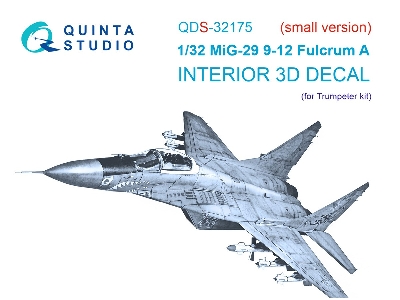 Mig-29 9-12 Fulcrum A - 3d-printed & Coloured Interior Small Version (For Trumpeter Kits) - zdjęcie 2