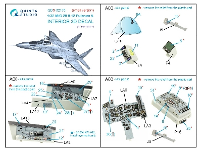 Mig-29 9-12 Fulcrum A - 3d-printed & Coloured Interior Small Version (For Trumpeter Kits) - zdjęcie 3