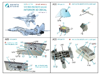Mig-29 A Nato Service - 3d-printed & Coloured Interior Small Version (For Trumpeter Kits) - zdjęcie 3