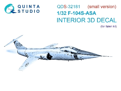 Lockheed F-104 S-asa - 3d-printed & Coloured Interior Small Version (For Italeri Kits) - zdjęcie 2