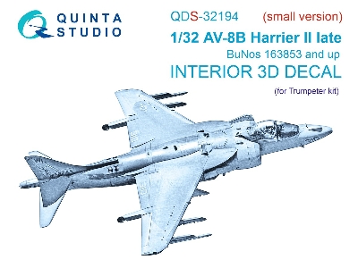 Mcdonell Douglas Av-8 B Harrier Ii Late - 3d-printed & Coloured Interior Small Version (For Trumpeter Kits) - zdjęcie 2