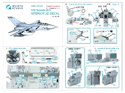 Panavia Tornado Gr.4 - 3d-printed & Coloured Interior With 3d-printed Resin Parts (Small Version / For Italeri Kits) - zdjęcie 