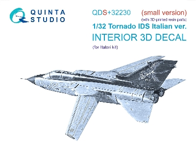 Panavia Tornado Ids Italian Version - 3d-printed & Coloured Interior With 3d-printed Resin Parts (Small Version / For Italeri Ki