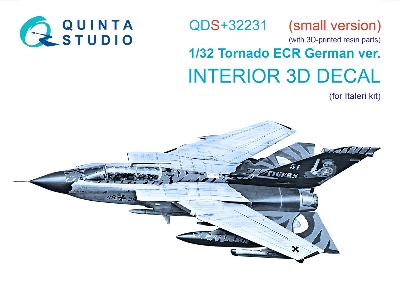 Panavia Tornado Ecr German Version - 3d-printed & Coloured Interior With 3d-printed Resin Parts (Small Version / For Italeri Kit