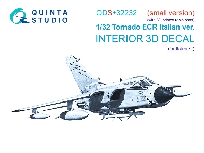 Panavia Tornado Ecr Italian Version - 3d-printed & Coloured Interior With 3d-printed Resin Parts (Small Version / For Italeri Ki