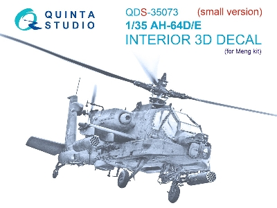 Boieng Ah-64 D/E Apache - 3d-printed & Coloured Interior Small Version (For Meng Kits) - zdjęcie 2