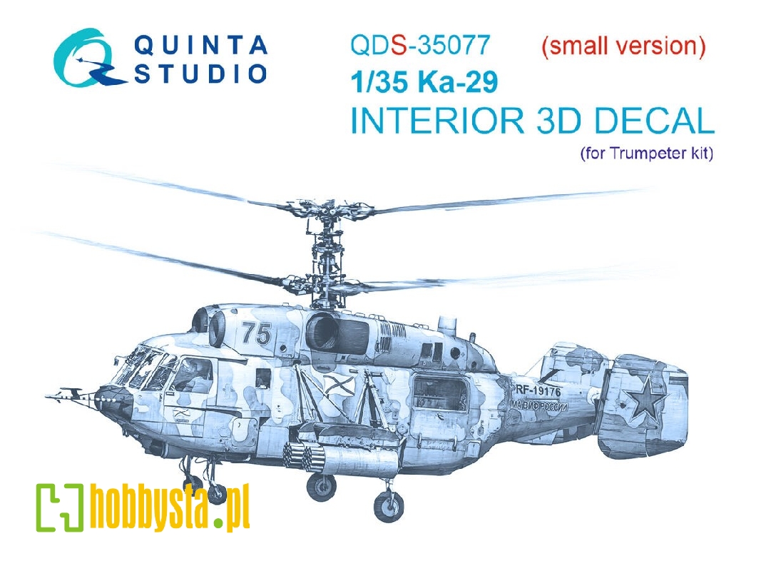 Kamov Ka-29 - 3d-printed & Coloured Interior Small Version (For Trumpeter Kits) - zdjęcie 1 Kamov Ka-29 - 3d-printed & Coloured Interior Small Version (For Trumpeter Kits) - zdjęcie 1