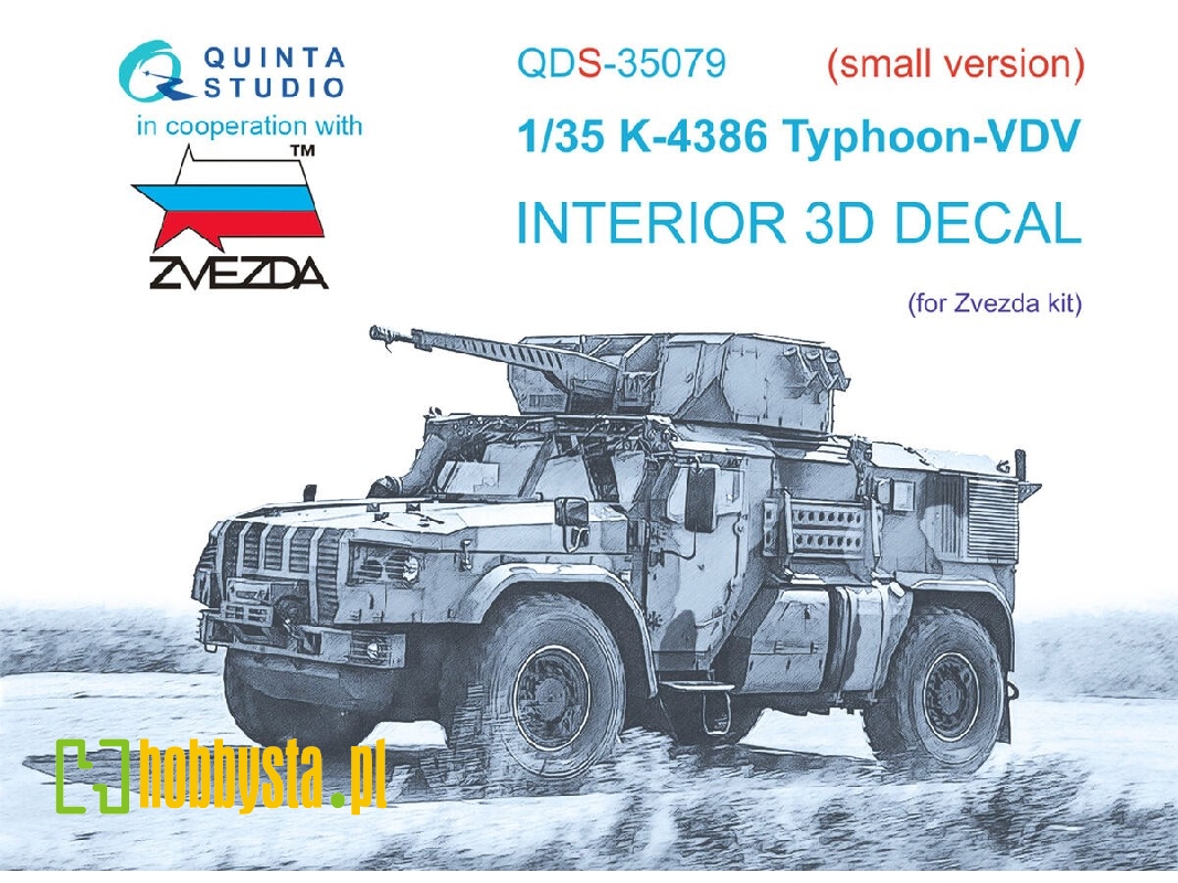 K-4386 Typhoon Vdv - 3d-printed & Coloured Interior Small Version (Zvezda Kits) - zdjęcie 1 K-4386 Typhoon Vdv - 3d-printed & Coloured Interior Small Version (Zvezda Kits) - zdjęcie 1