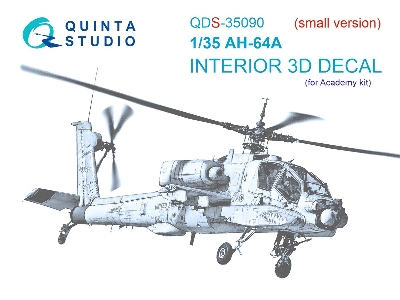 Ah-64 A Apache  - 3d-printed & Coloured Interior Small Version (For Zvezda Kits) - zdjęcie 2