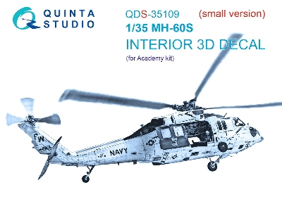 Sikorsky Mh-60 S - 3d-printed & Coloured Interior Small Version (For Academy Kits) - zdjęcie 2