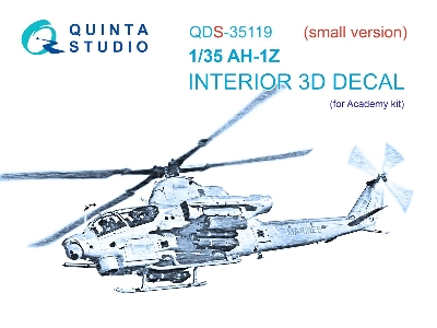 Bell Ah-1 Z Viper - 3d-printed & Coloured Interior Small Version (For Academy Kits) - zdjęcie 2