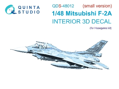 Mitsubishi F-2 A - 3d-printed & Coloured Interior Small Version (For Hasegawa Kits) - zdjęcie 2