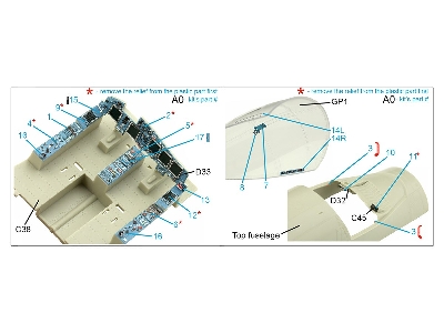 Sukhoi Su-34 - 3d-printed & Coloured Interior Small Version (For Kitty Hawk Kits) - zdjęcie 3