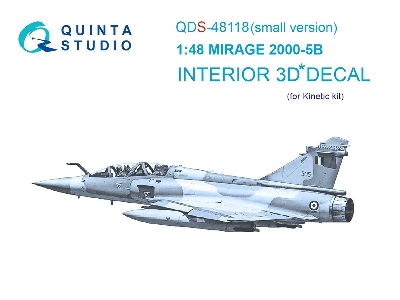 Dassault Mirage 2000-5b - 3d-printed & Coloured Interior Small Version (For Kinetic Kits) - zdjęcie 2