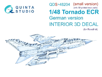 Panavia Tornado Ecr German Version - 3d-printed & Coloured Interior With 3d-printed Resin Parts (Small Version / For Revell Kits