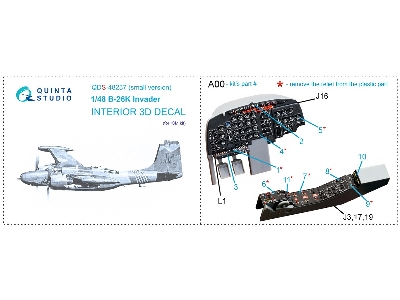 Douglas B-26 K Invader - 3d-printed & Coloured Interior Small Version (For Icm Kits) - zdjęcie 8