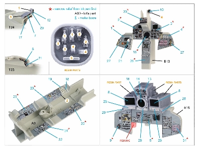 Panavia Tornado Gr.1 - 3d-printed & Coloured Interior With 3d-printed Resin Parts (Small Version / For Revell Kits) - zdjęcie 3
