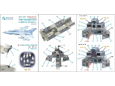 Panavia Tornado Gr.4 - 3d-printed & Coloured Interior With 3d-printed Resin Parts (Small Version / For Revell Kits) - zdjęcie 3