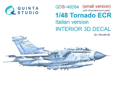 Panavia Tornado Ecr Italian Version - 3d-printed & Coloured Interior With 3d-printed Resin Parts (Small Version / For Revell Kit