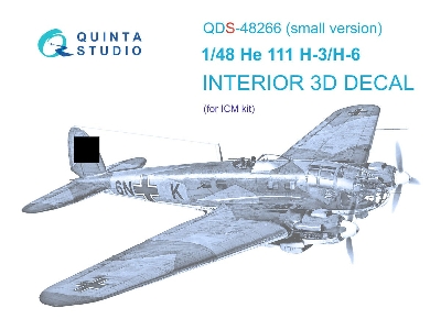 Heinkel He 111 H-3 / H-6 - 3d-printed & Coloured Interior Small Version (For Icm Kits) - zdjęcie 1