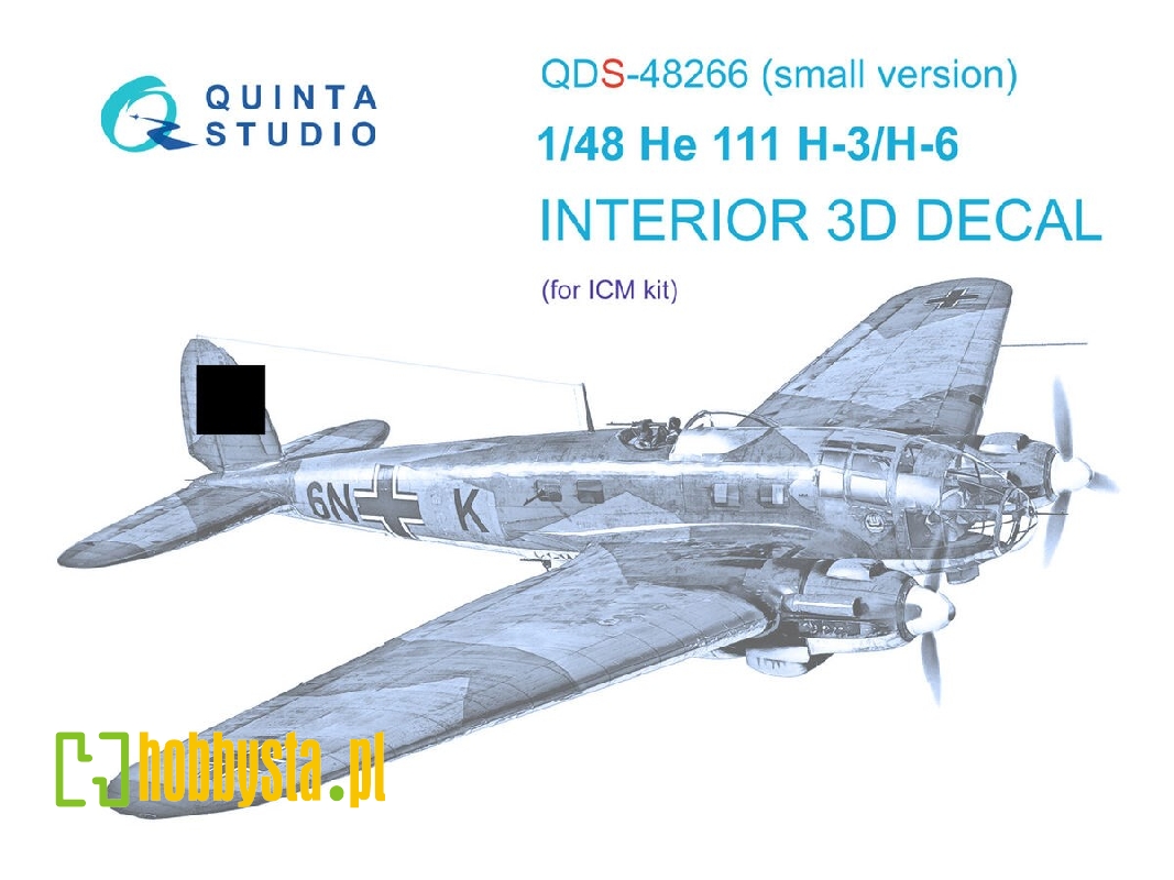 Heinkel He 111 H-3 / H-6 - 3d-printed & Coloured Interior Small Version (For Icm Kits) - zdjęcie 1