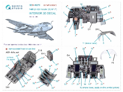 Grumman Ea-6 B Prowler (Icap Ii) - 3d-printed & Coloured Interior Small Version (For Kinetic Kits) - zdjęcie 3