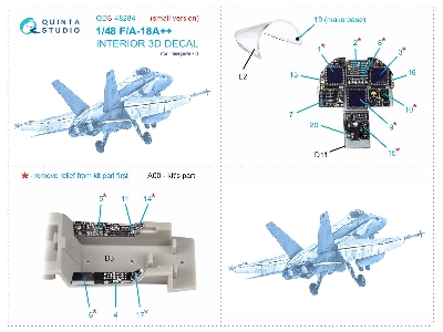 Mcdonnell Douglas F/A-18 A++ Hornet - 3d-printed & Coloured Interior Small Version (For Hasegawa Kits) - zdjęcie 8