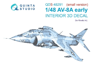 Av-8 A Early - 3d-printed & Coloured Interior Small Version (For Kinetic Kits) - zdjęcie 2