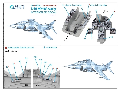 Av-8 A Early - 3d-printed & Coloured Interior Small Version (For Kinetic Kits) - zdjęcie 3
