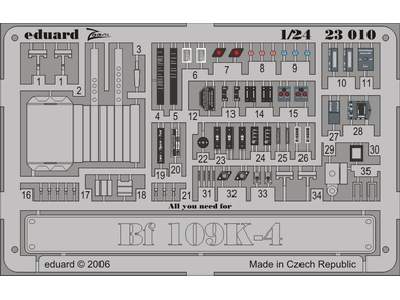  Bf 109K-4 placards 1/24 - blaszki - zdjęcie 1