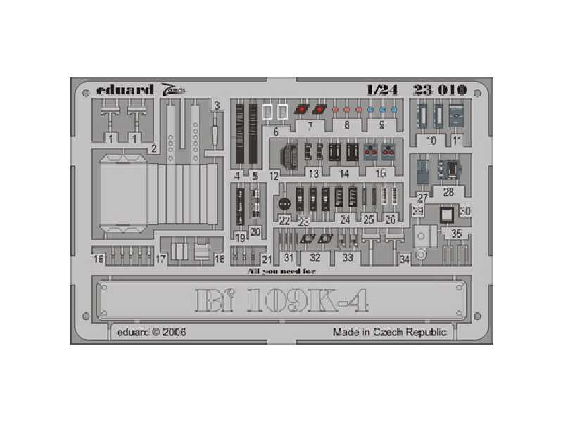  Bf 109K-4 placards 1/24 - blaszki - zdjęcie 1