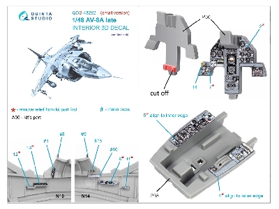 Av-8 A Late - 3d-printed & Coloured Interior Small Version (For Kinetic Kits) - zdjęcie 9