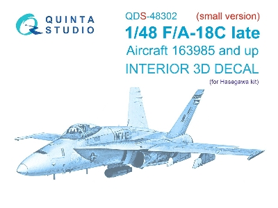 Mcdonnell Douglas F/A-18 C Hornet (Late) - 3d-printed & Coloured Interior Small Version (For Hasegawa Kits) - zdjęcie 2
