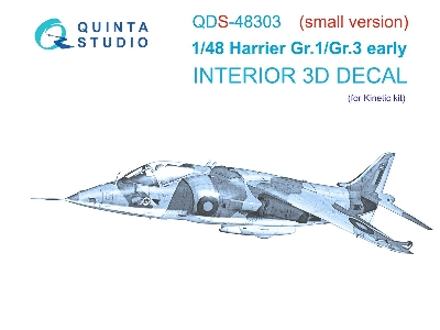 Harrier Gr.1/Gr.3 Early - 3d-printed & Coloured Interior Small Version (For Kinetic Kits) - zdjęcie 2