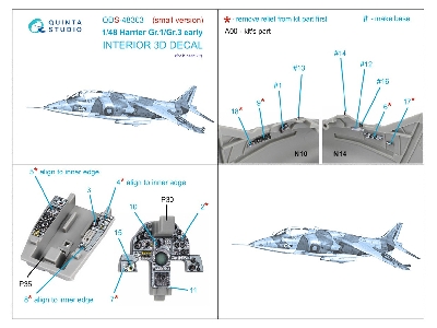 Harrier Gr.1/Gr.3 Early - 3d-printed & Coloured Interior Small Version (For Kinetic Kits) - zdjęcie 9