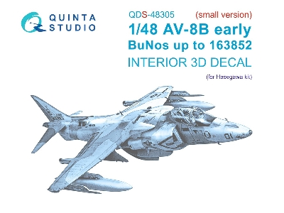 Mcdonnell Douglas Av-8 B Early - 3d-printed & Coloured Interior Small Version (For Hasegawa Kits) - zdjęcie 2