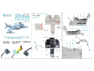 Mcdonnell Douglas Av-8 B Early - 3d-printed & Coloured Interior Small Version (For Hasegawa Kits) - zdjęcie 3