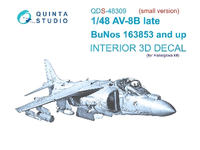 Mcdonnell Douglas Av-8 B Late - 3d-printed & Coloured Interior Small Version (For Hasegawa Kits) - zdjęcie 2