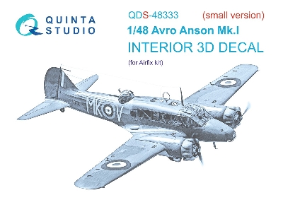 Avro Anson Mk.I - 3d-printed & Coloured Interior Small Version (For Airfix Kits) - zdjęcie 2